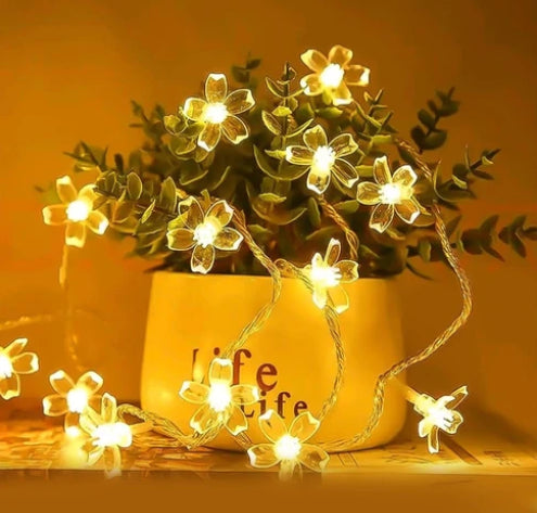 Silicone Flower LED String Fairy Lights Outdoor & Indoor