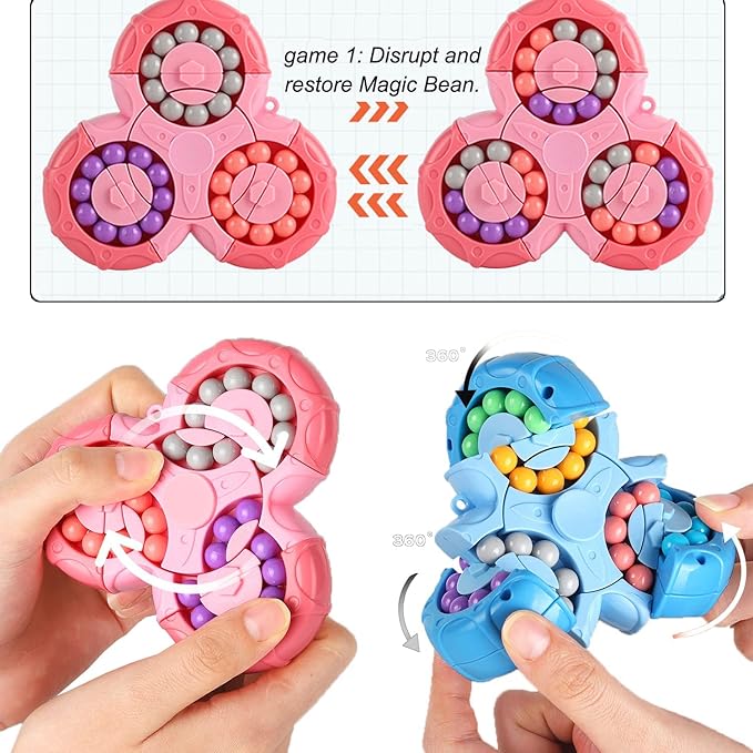 Magic Bean Brain Teaser Finger Spinner Toy