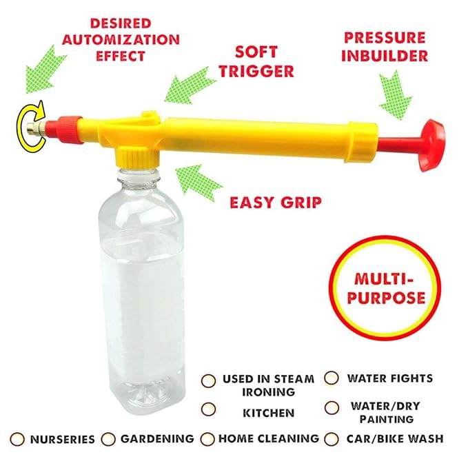 Adjustable High Pressure Garden Pump Bottle Spray Gun