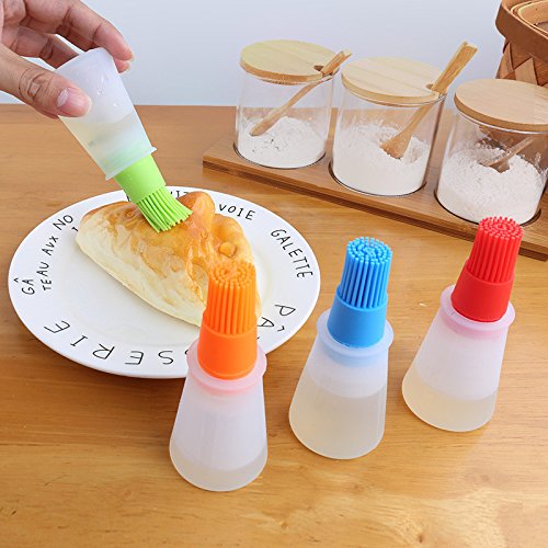 Portable Oil Bottle Barbecue Brush Silicone Kitchen