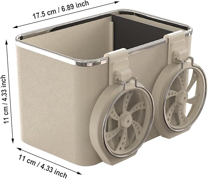 Storage Box with 2 Foldable Cup Holder Multifunctional
