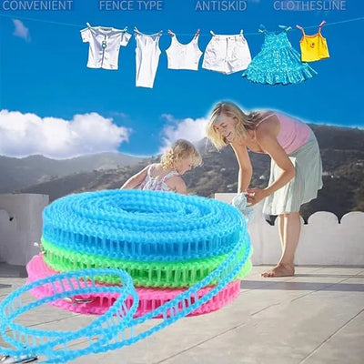 Windproof Anti-Slip Clothes Washing Line Drying 5 Meter