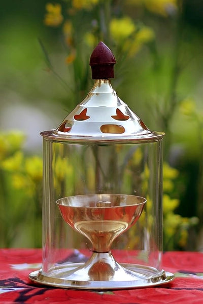 🪔 Brass & Glass Akhand Diya – Eternal Flame for Your Puja 🪔